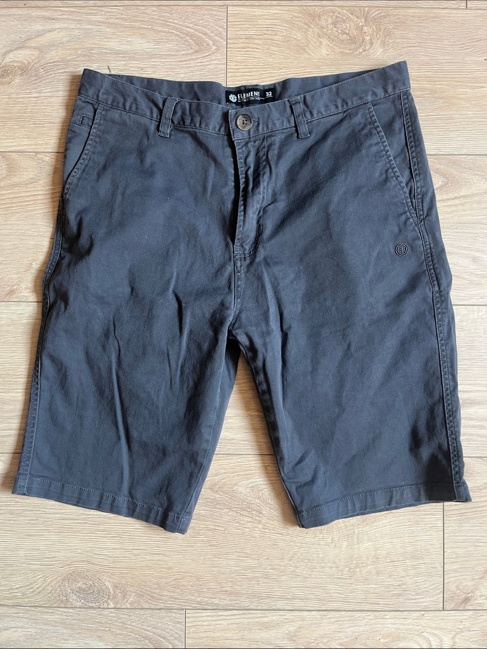 Element Men's Dark Charcoal Flat Front Shorts